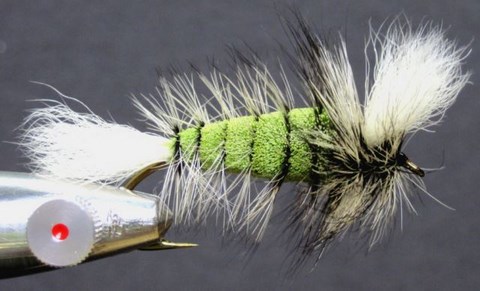BOMBER; OLIVE, HACKLE BADGER