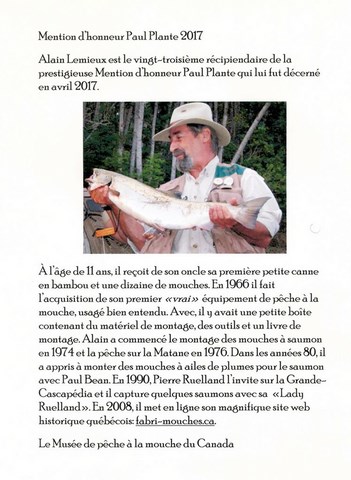 M'ention d'honneur Paul Plante 2017